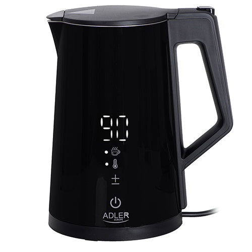 Adler AD 1345 black Electric kettle with LED display & temperature regulation 1,7L STRIX