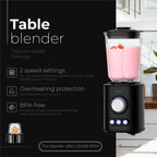 Camry CR 4088 Table blender - titanium blades - 1.5L glass jug