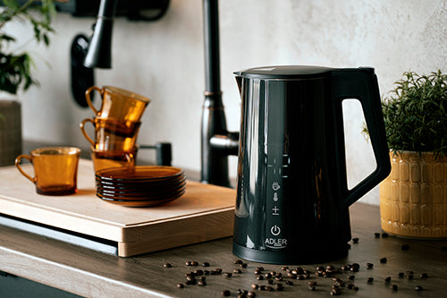 Adler AD 1345 black Electric kettle with LED display & temperature regulation 1,7L STRIX