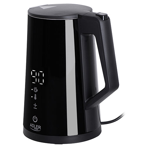 Adler AD 1345 black Electric kettle with LED display & temperature regulation 1,7L STRIX