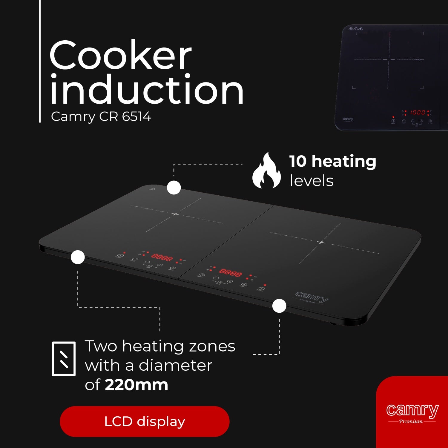 Camry CR 6514 Cooker induction two-burner